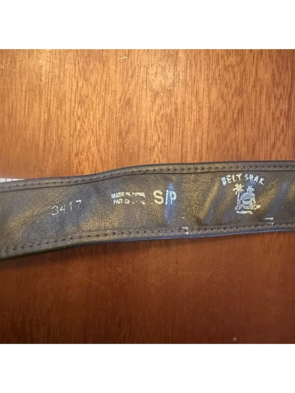 Vintage Y2K Sequin Embellished Leather Belt With Silver Floral Buckle